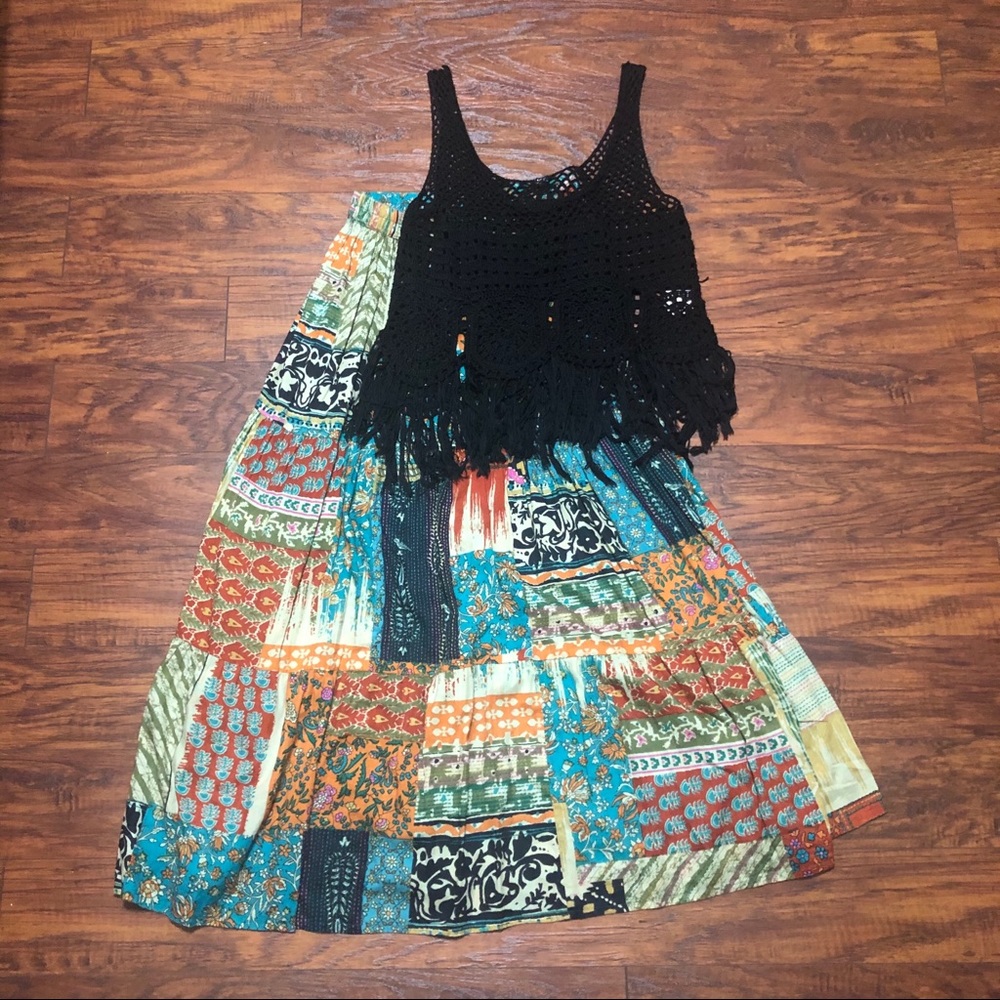 😻 Crochet Crop, Maxi Skirt COMBO